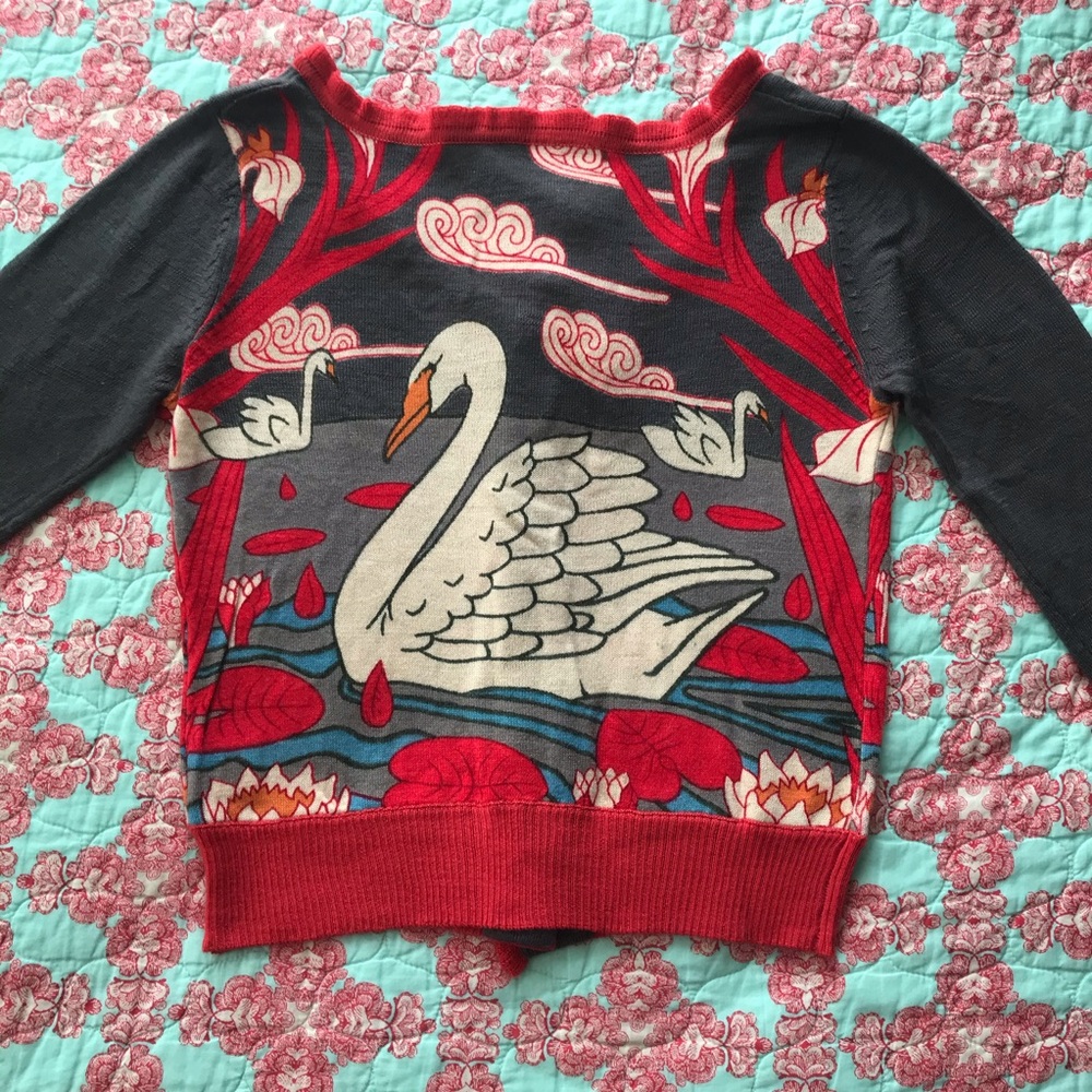 ❤️NOT FOR SALE❤️Anthropologie Swan cardigan 🦢 - Picture 3 of 3